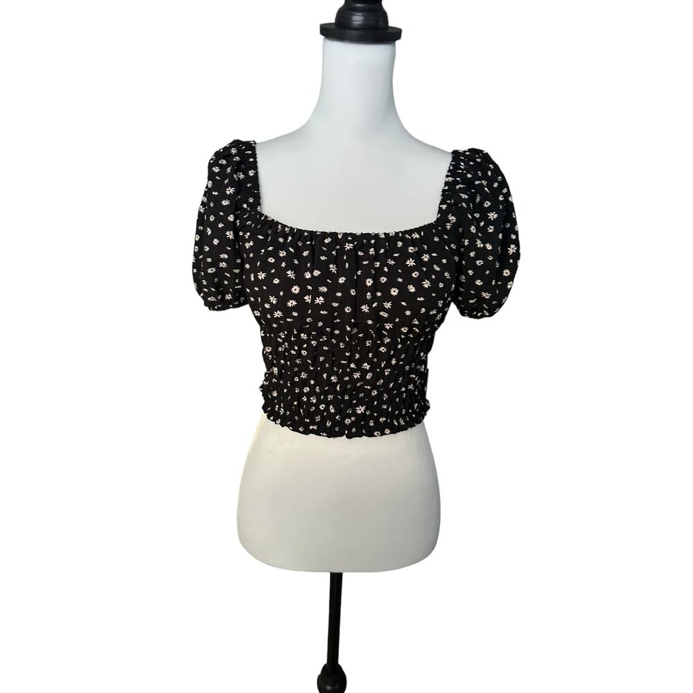 Elodie Black White Crop top XS